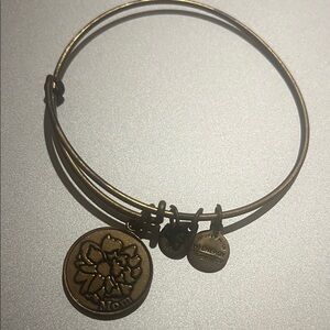Alex & Ani Gold Bangle Bracelet with MOM Charms